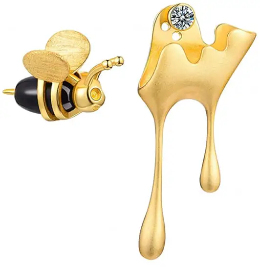 honey and bee earrings
