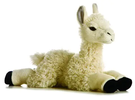 lying down stuffed llama animal